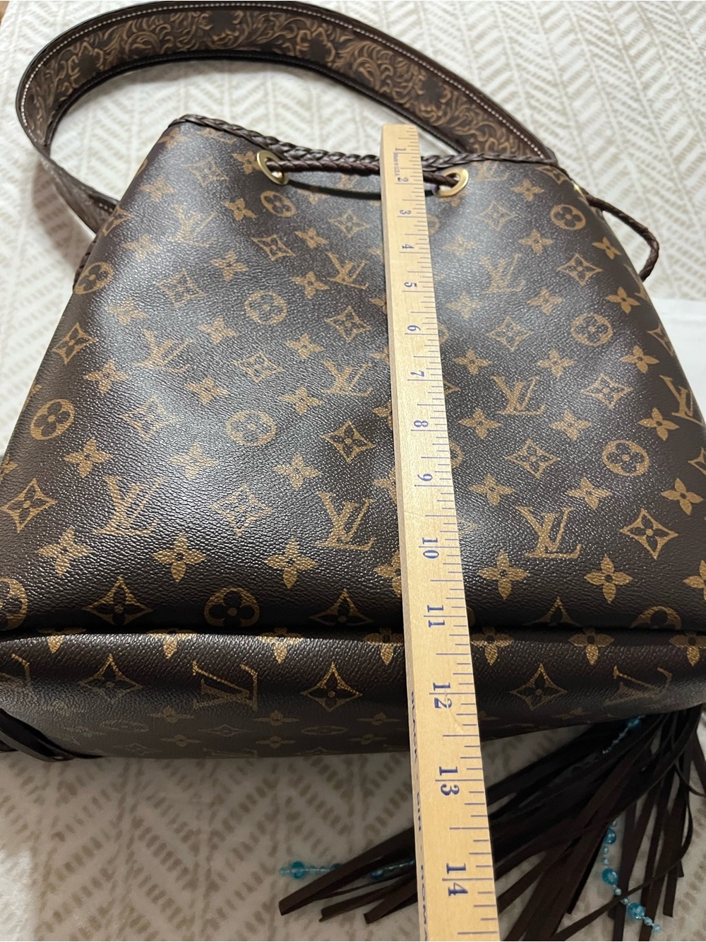 Louis Vuitton Luxury Monogram Brown Leather Shoulder Bag - Picture 7 of 16